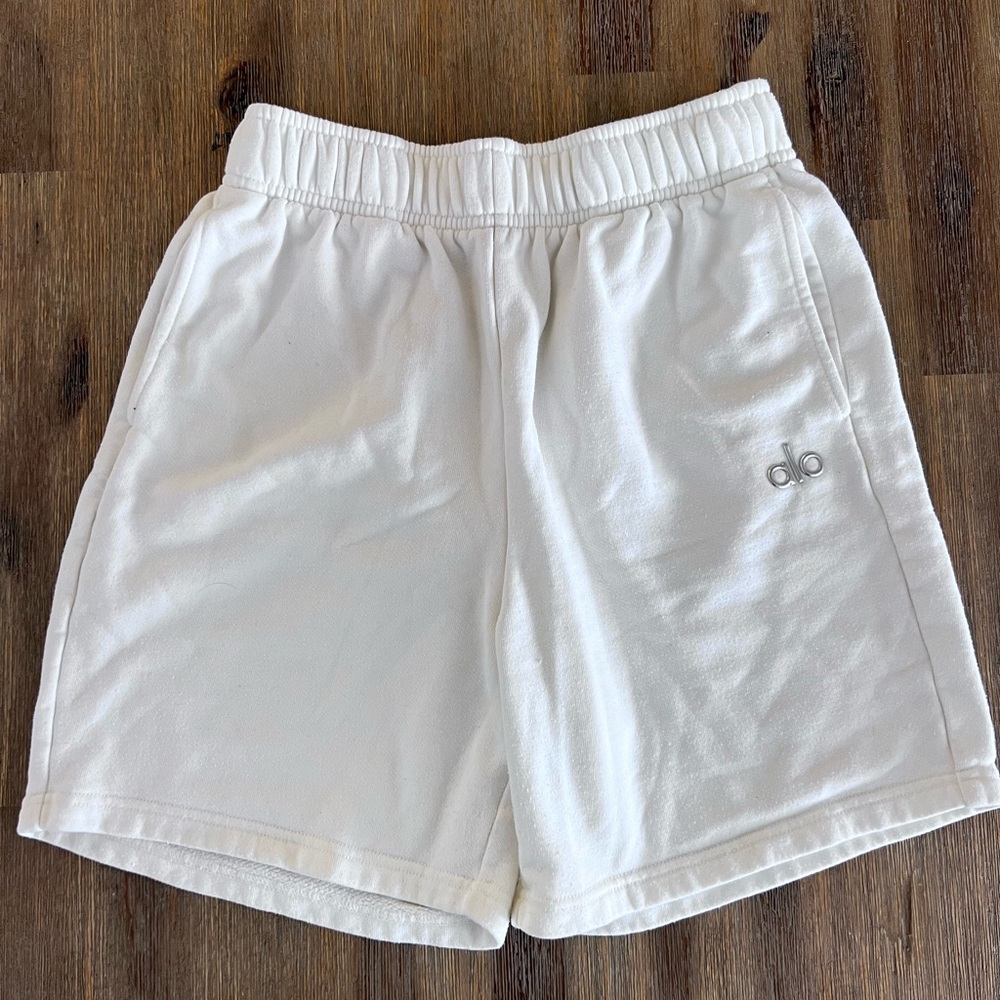 ALO Yoga White Athletic Shorts
